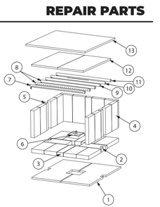 Repair Parts 2 Diagram and Parts List for AW3200E-P  US Stove Company Heating Stove